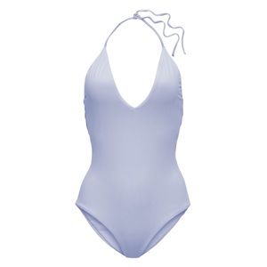 NWT Onia Light Blue Plunging One Piece Swimsuit